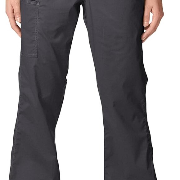 Women's Cargo Flare Leg Pants Cotton Polyester Spandex X-Small Tall Charcoal - Picture 1 of 5